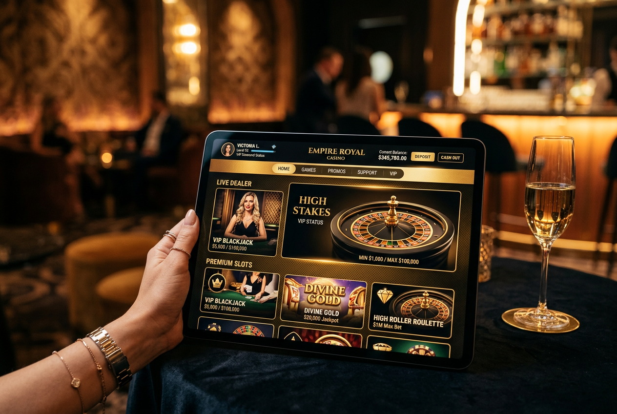 Πολυτελής διεπαφή online καζίνο για παίκτες high roller